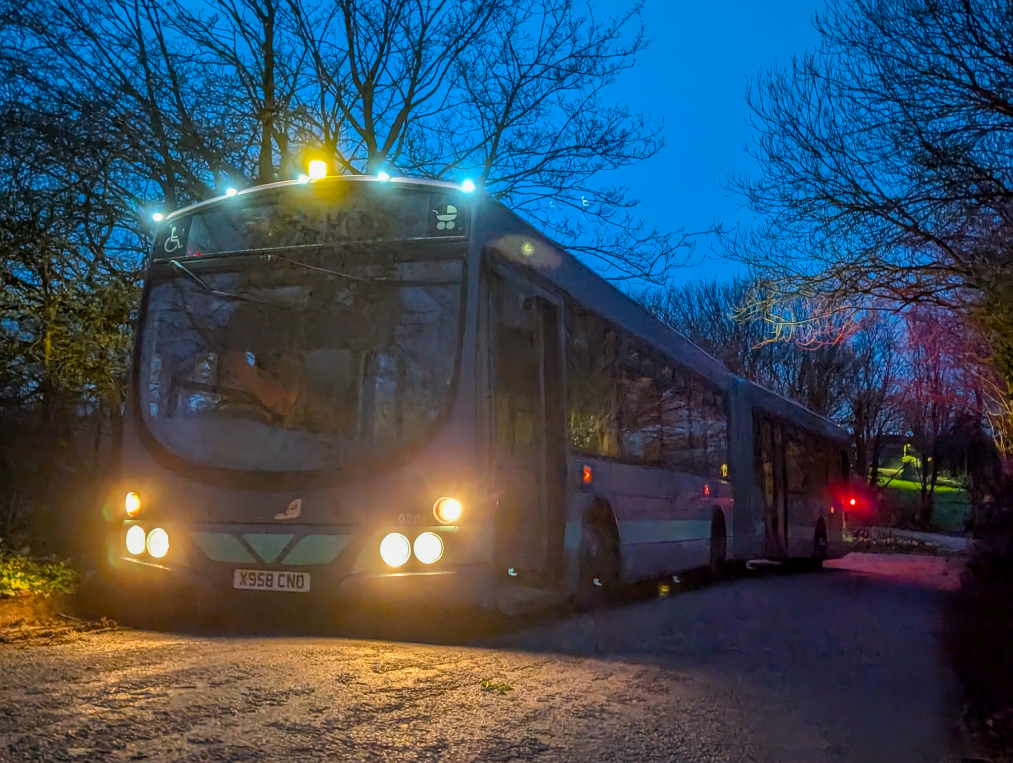 Upon arrival at our yard after a long trip from Doncaster.